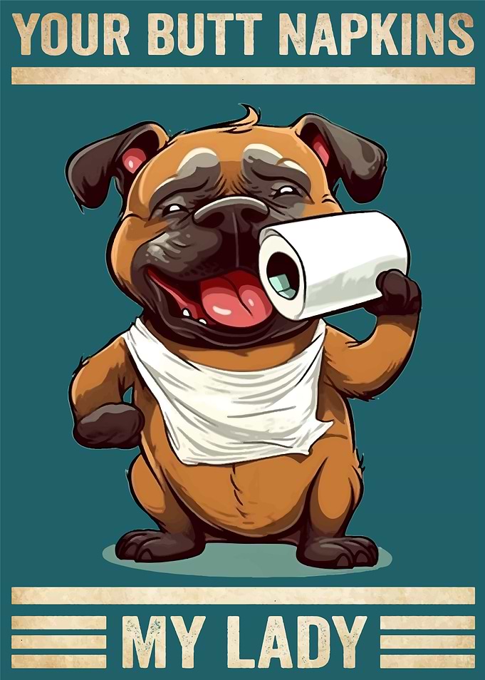 Bulldog Your Butt Napkins