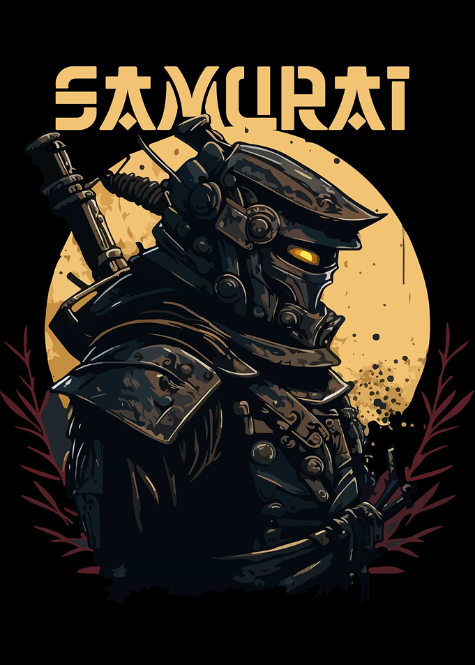 Robotic Cyberpunk Samurai