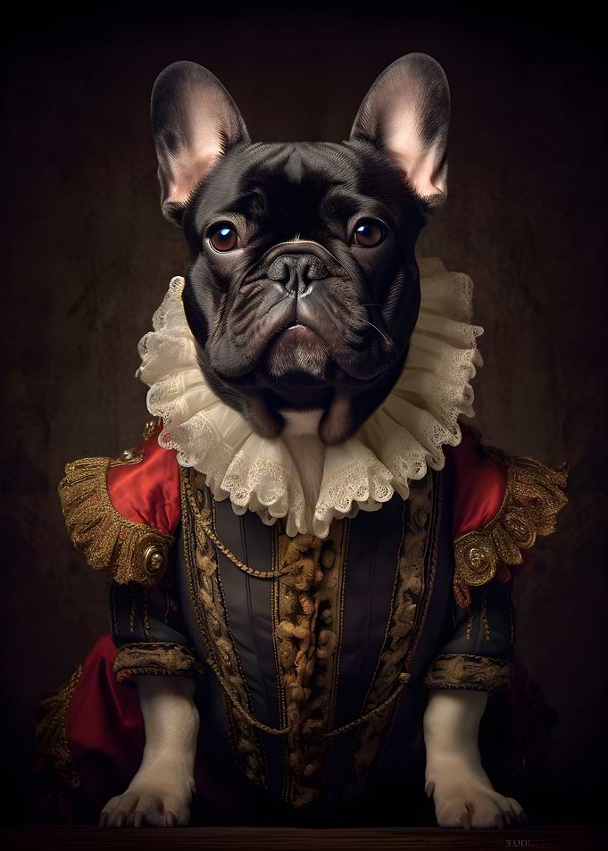 French Bulldog baroque