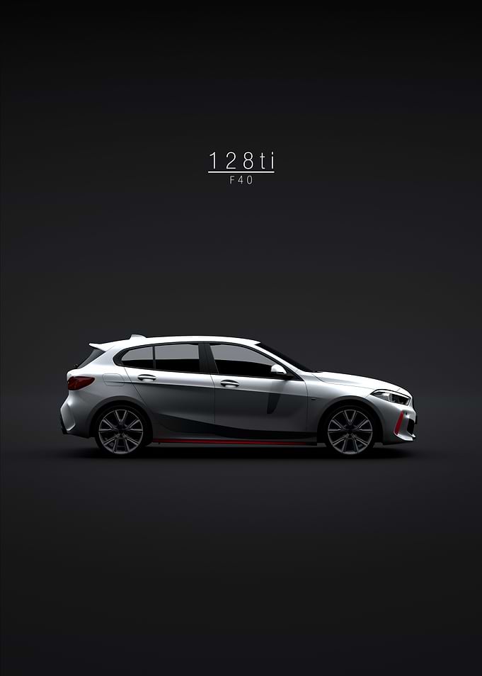 2021 BMW 128ti White