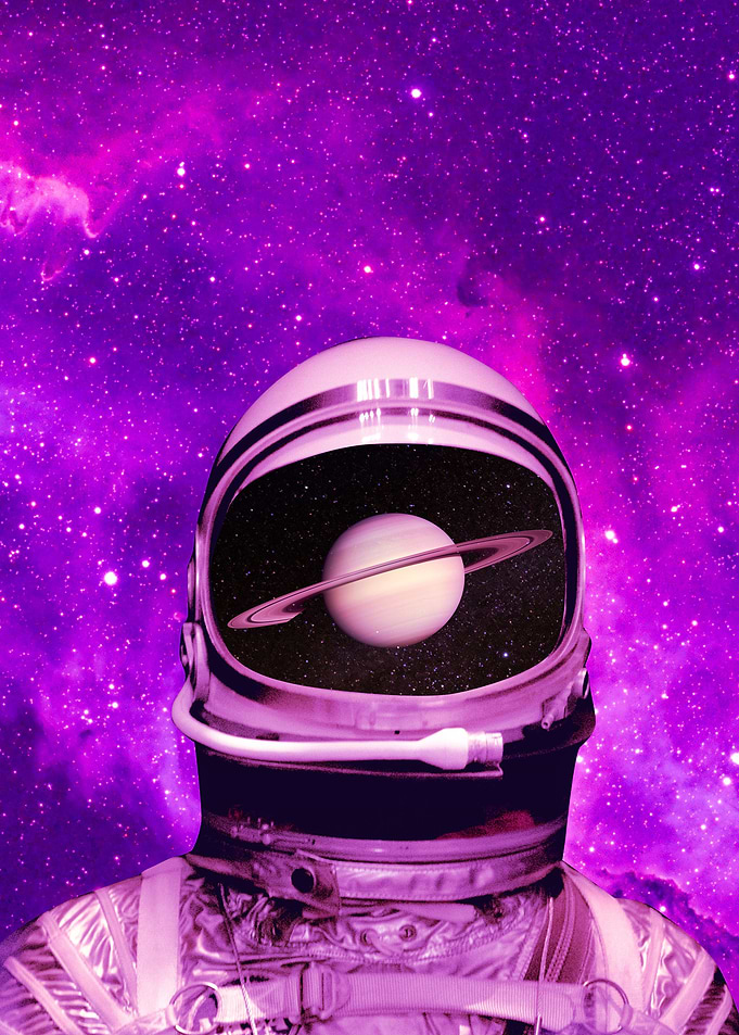 Astronaut Purple Dreams