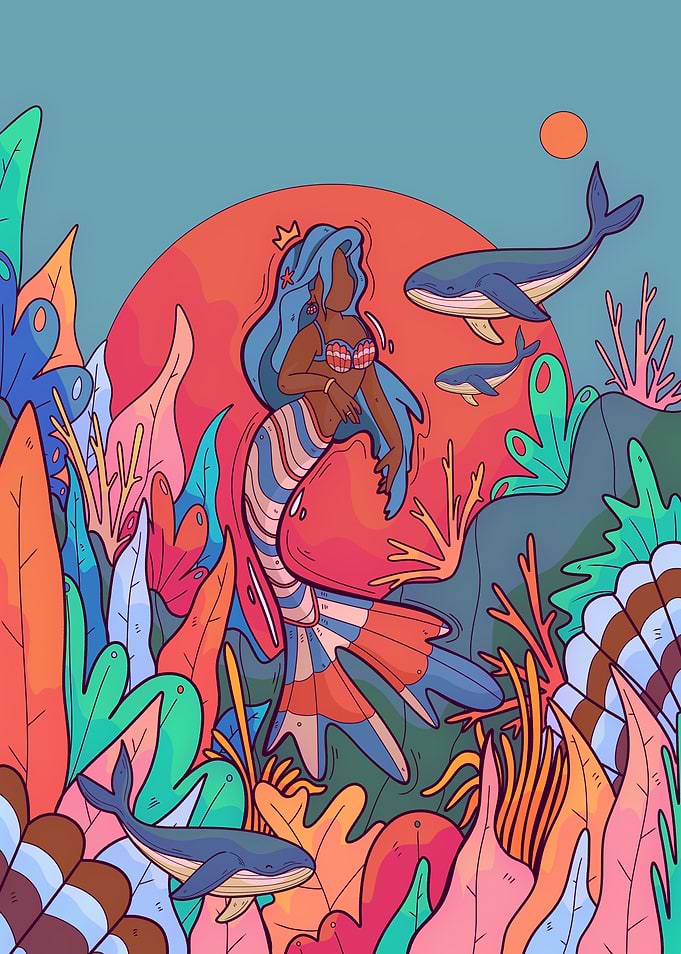The crowned mermaid