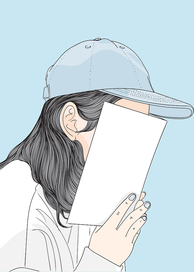 Sleepy Girl Reading Book