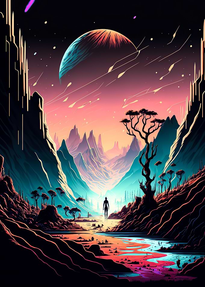 Psychedelic landscape