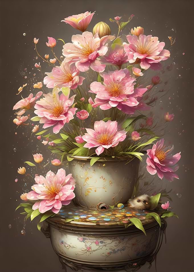 Lily Flower Painting