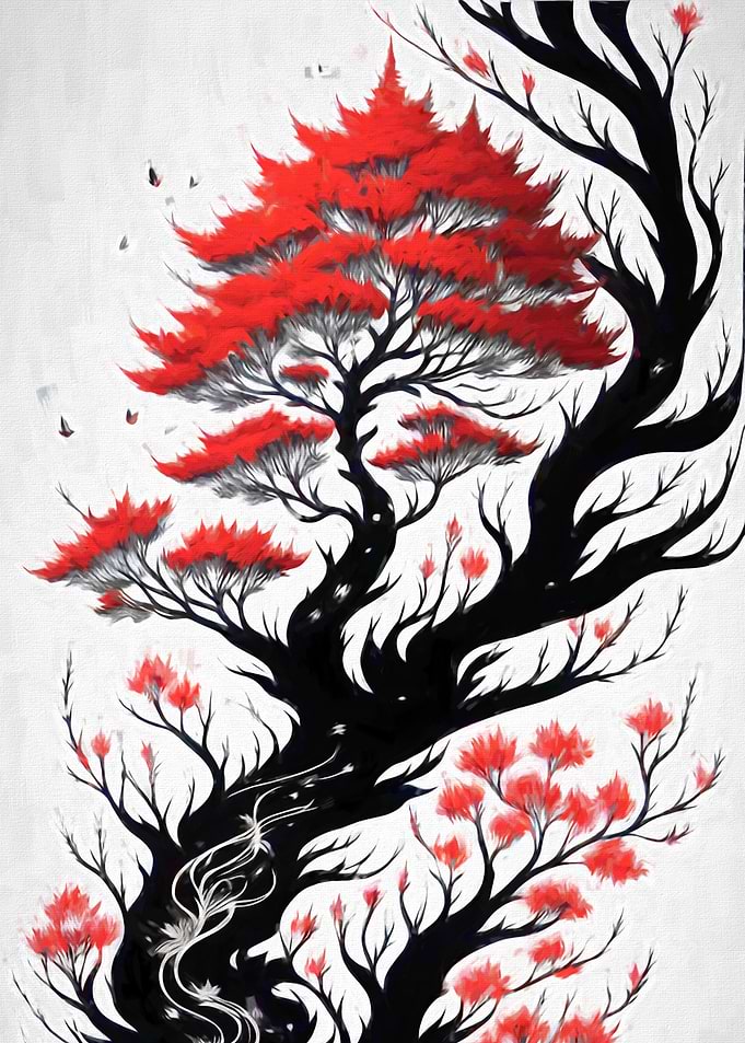 Japan Ink Style Sakura