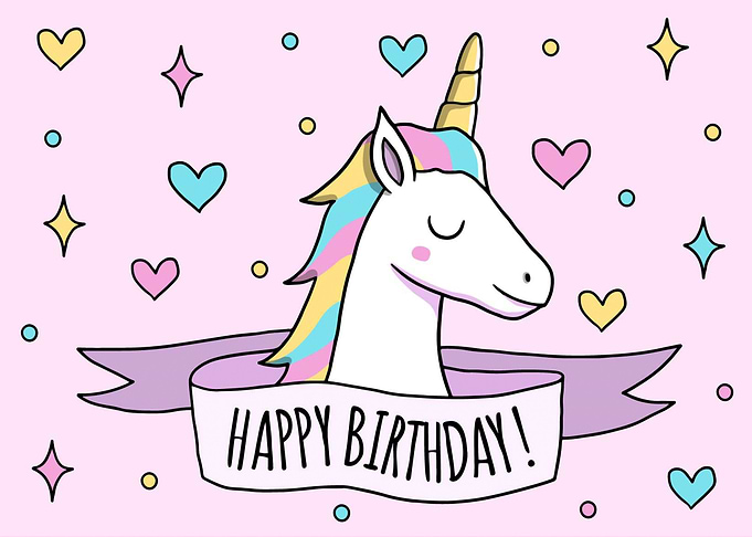 Unicorn Happy Birthday