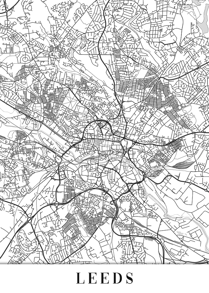 Leeds White Map