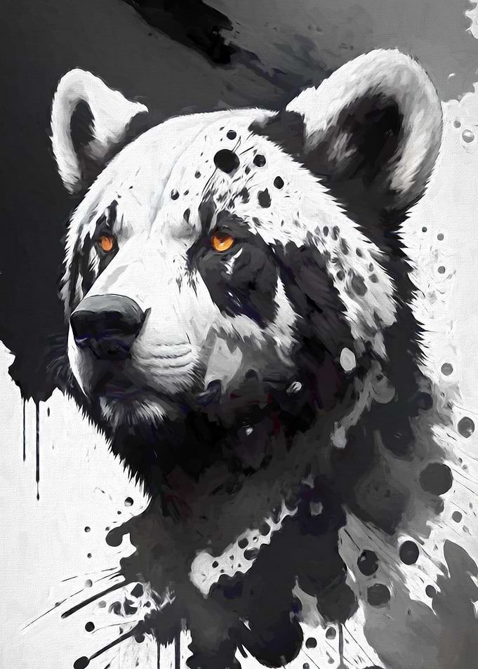 Ink Style Bear