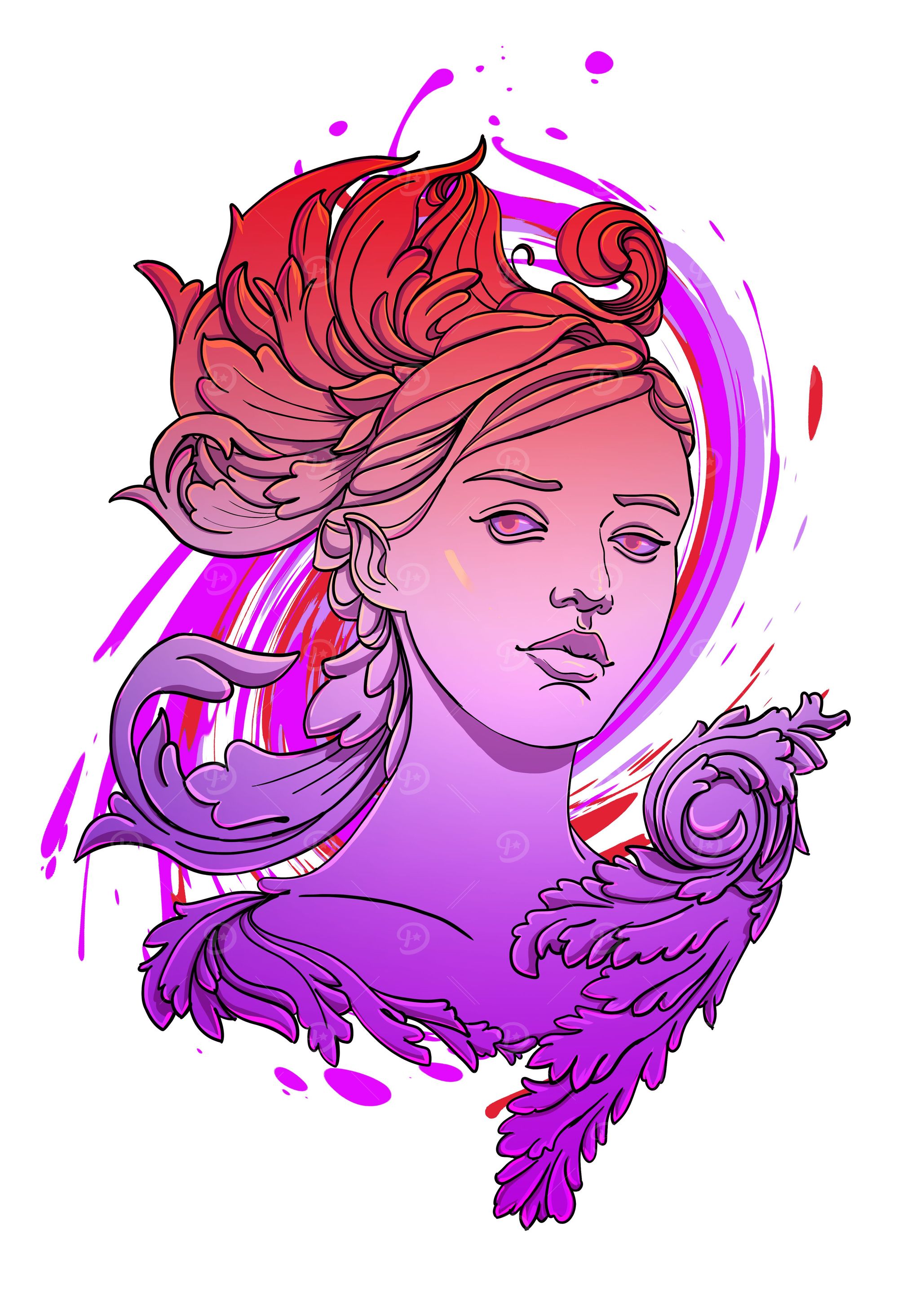 Colorful Vapor Venus Girl