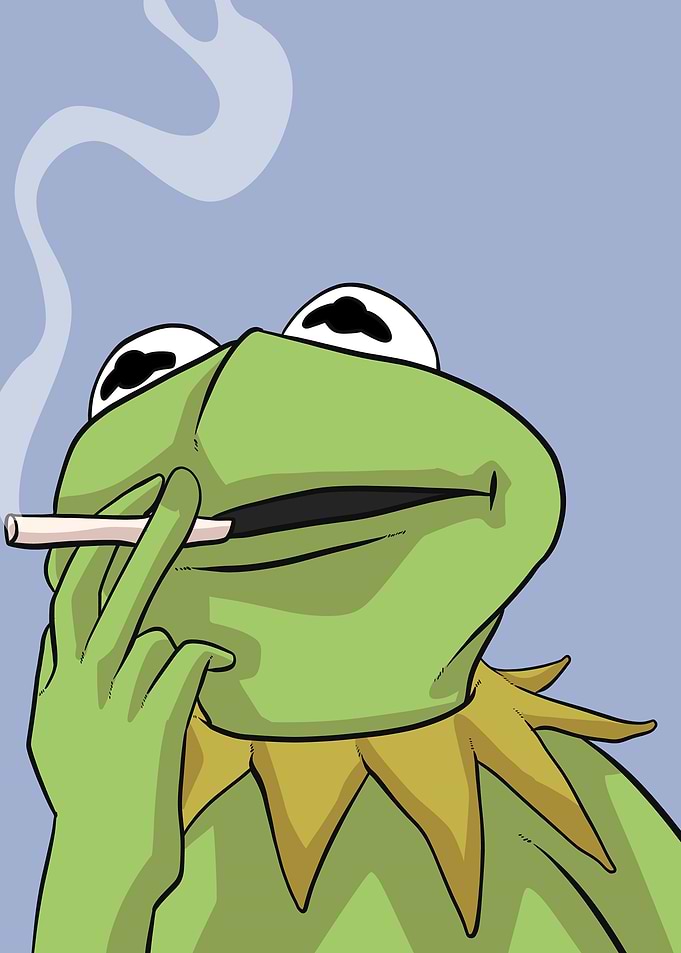 smoking kermit