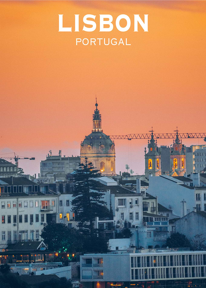 Lisbon church sunset