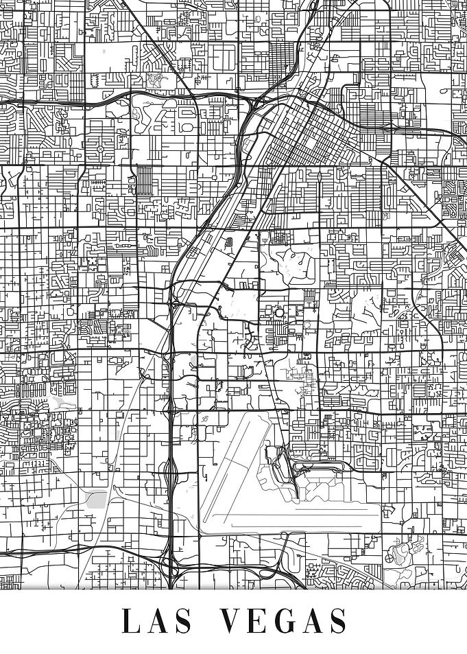 Las Vegas White Map