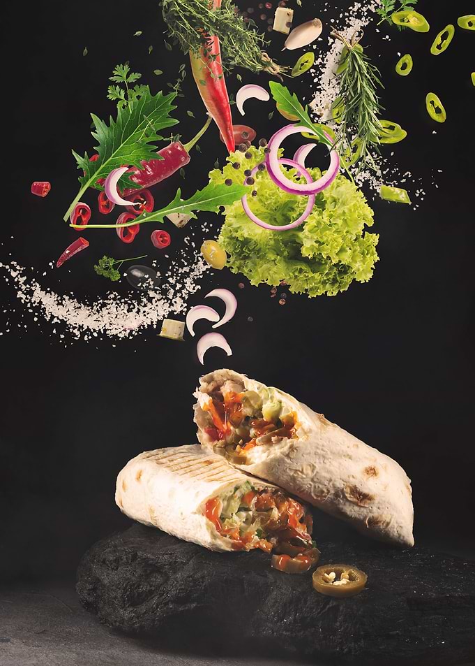 Juicy wraps with filling