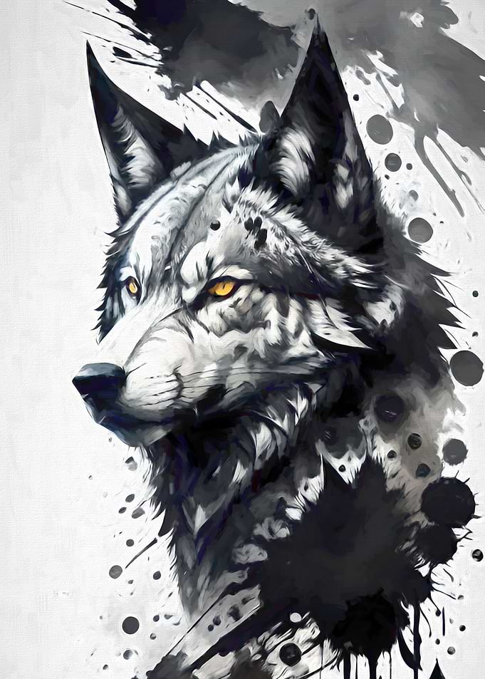 Ink Style Wolf