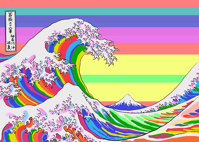 Colorful Wave off Kanagawa