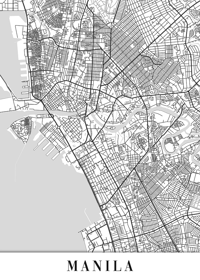 Manila White Map