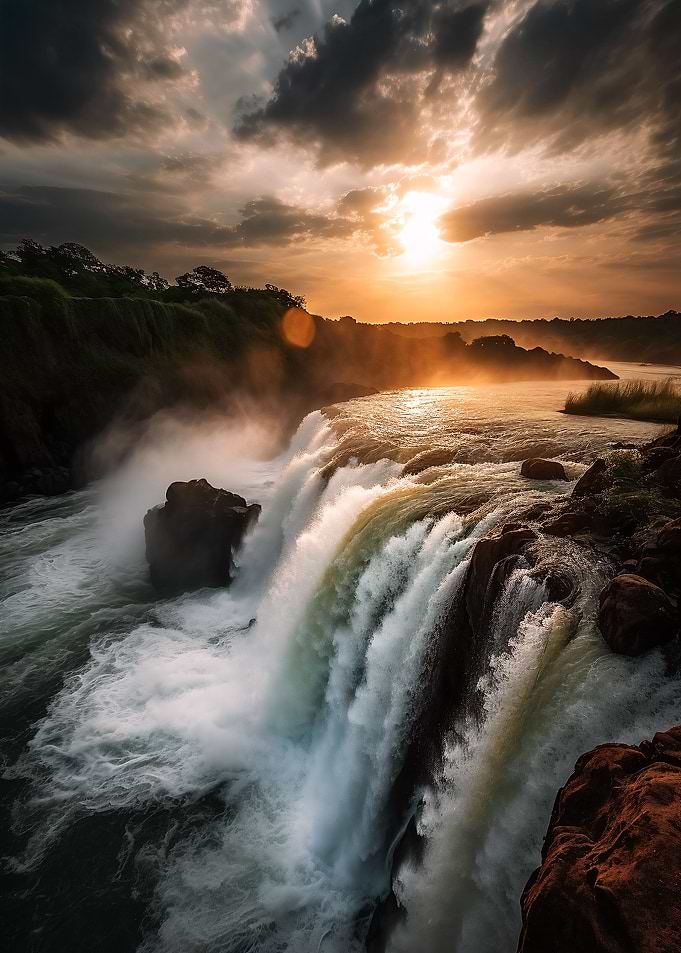 Sunset Waterfalls