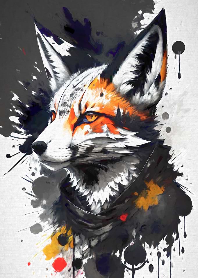 Ink Style Fox