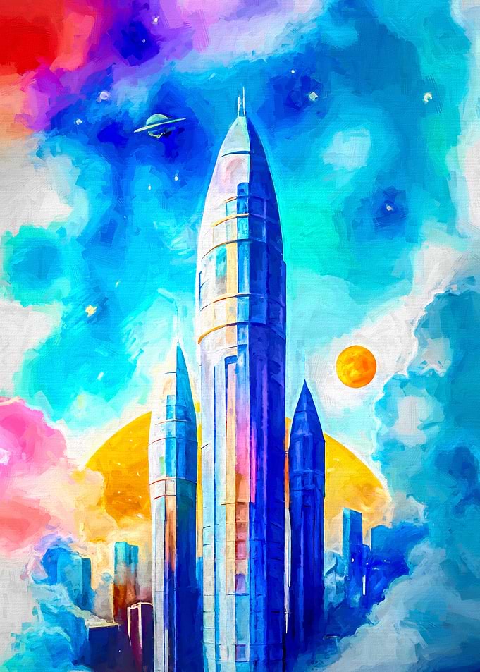 Spaceage watercolor