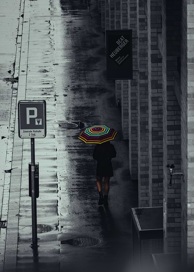 Rainbow umbrella
