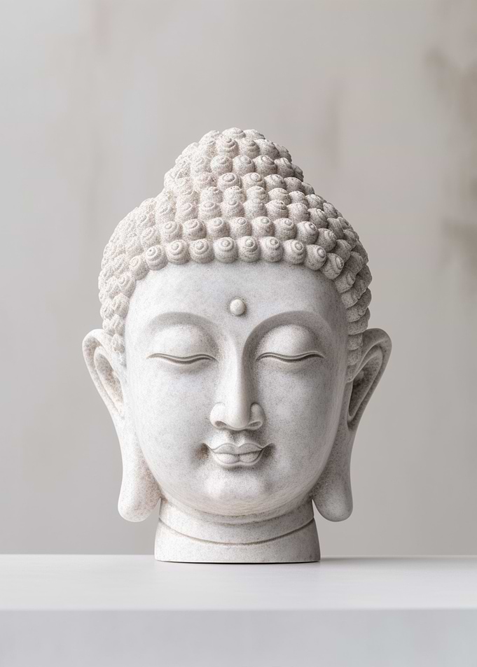 Marble Zen Buddha Head