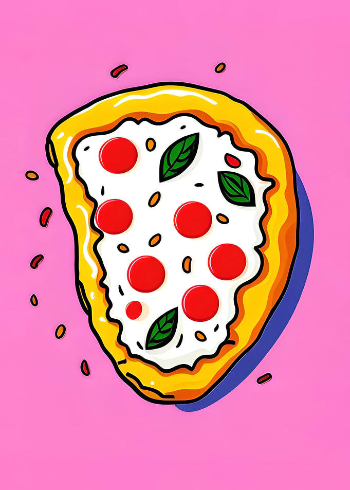 Italian Pizza Illustration