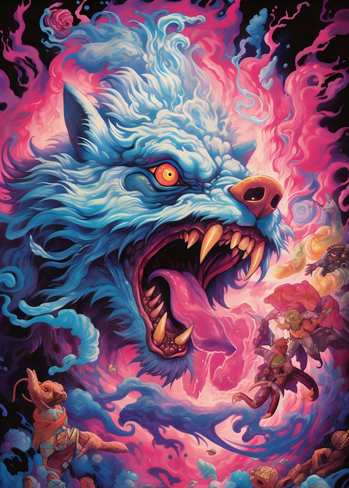 Psychedelic Wolf