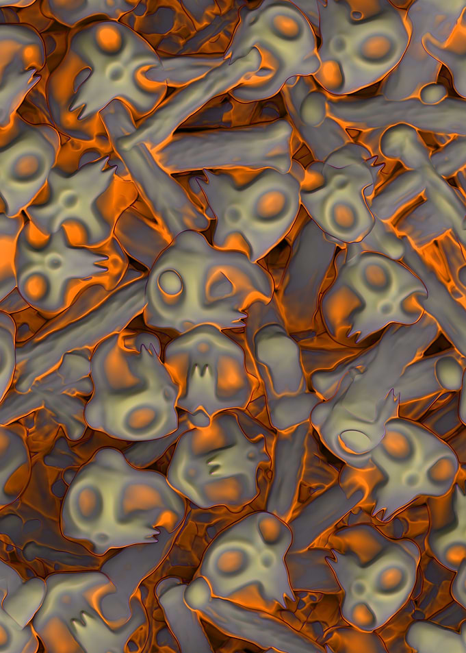Skulls and Bones Orange