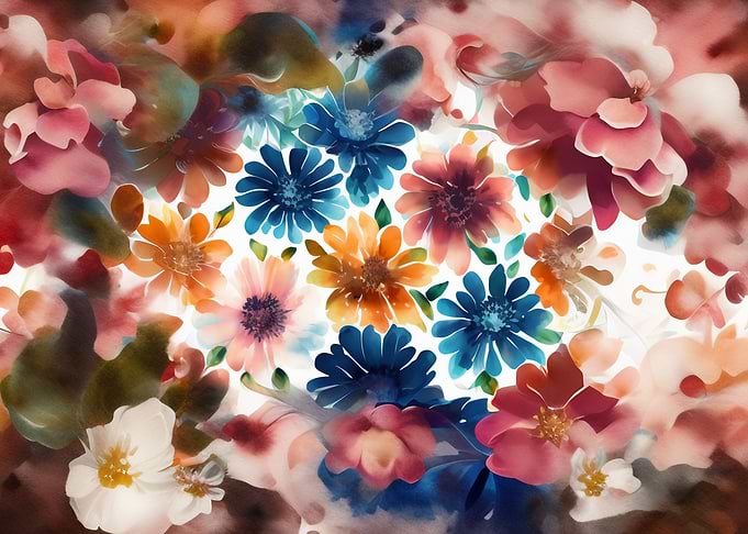 Floral pastel colors
