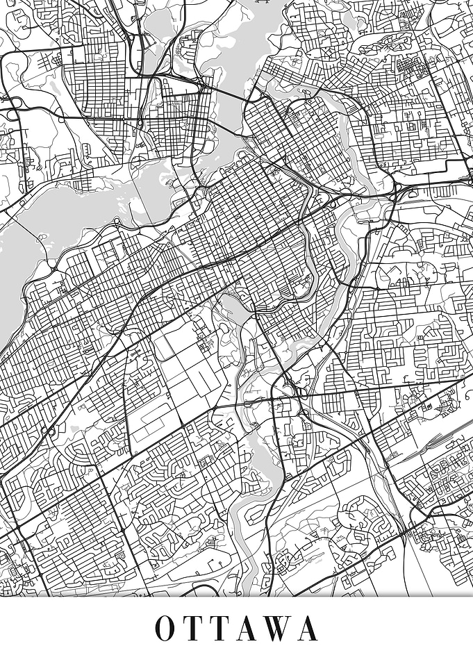 Ottawa White Map