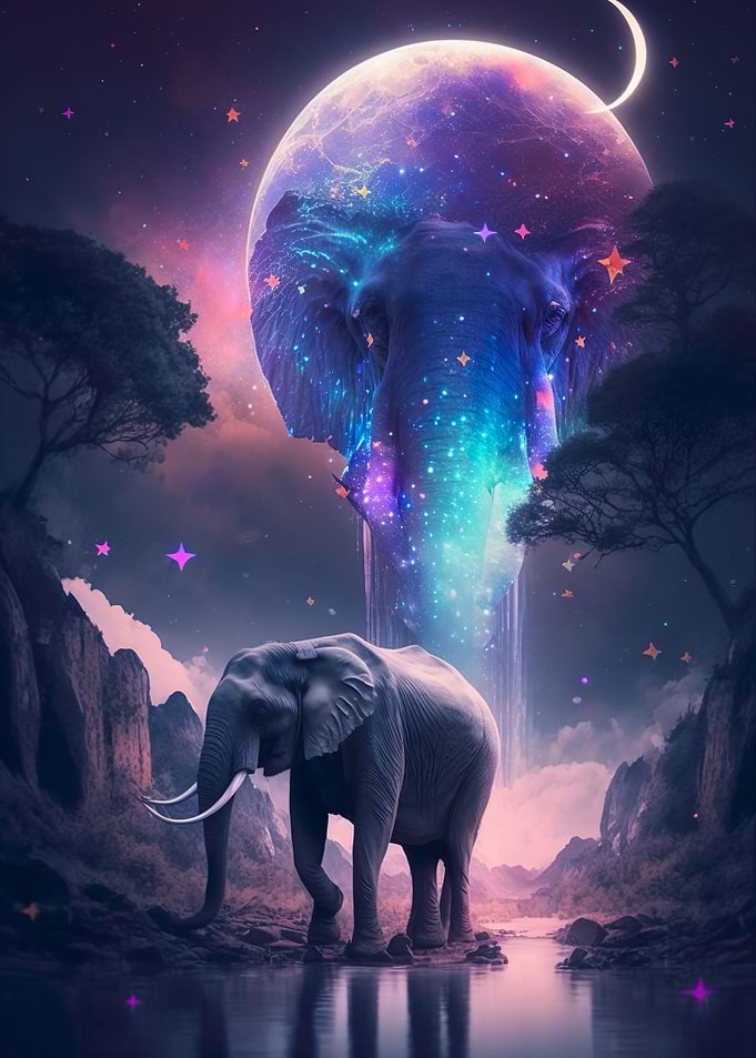 Elephant Moonlight
