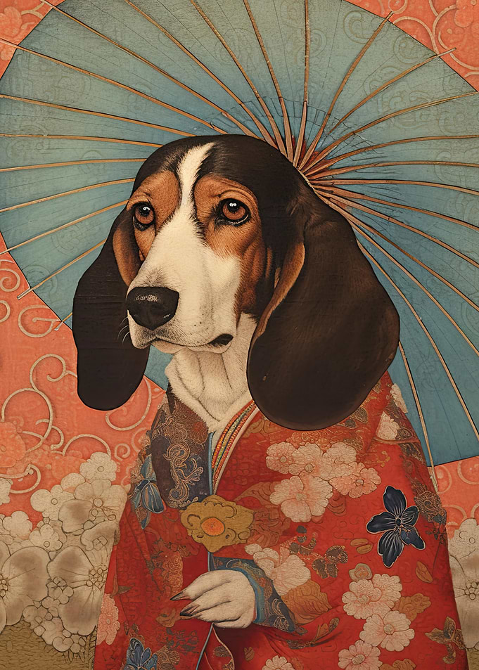 Basset Hound Geisha