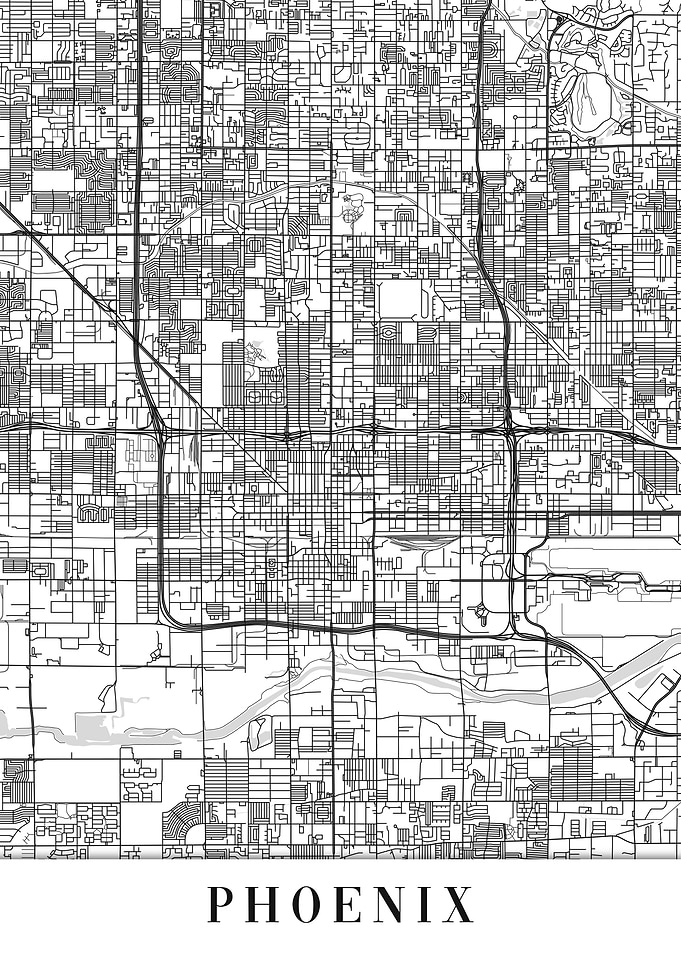Phoenix White Map
