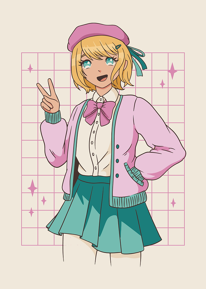 Blonde Anime Girl