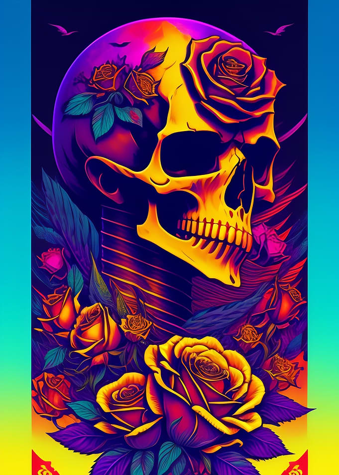 flower skull