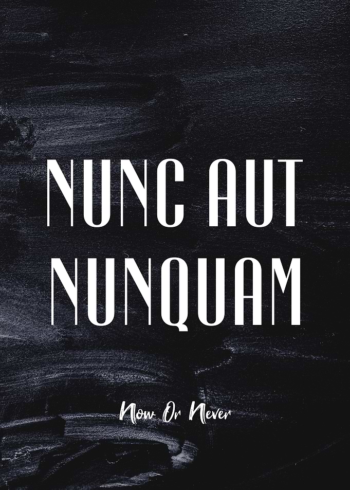 Latin Quote Now Or Never 2