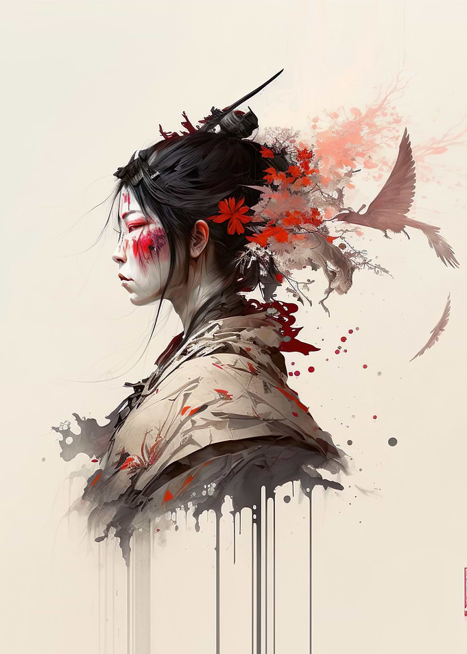 ancient japanese girl pain