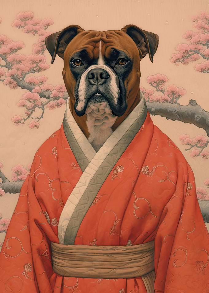 Boxer Dog Geisha
