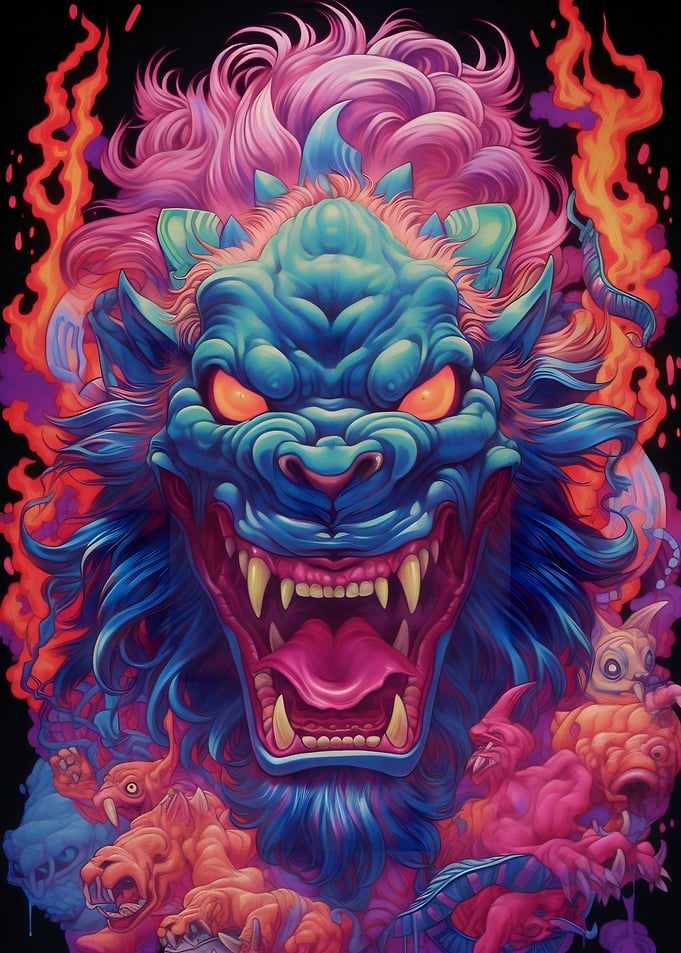 Psychedelic Lion