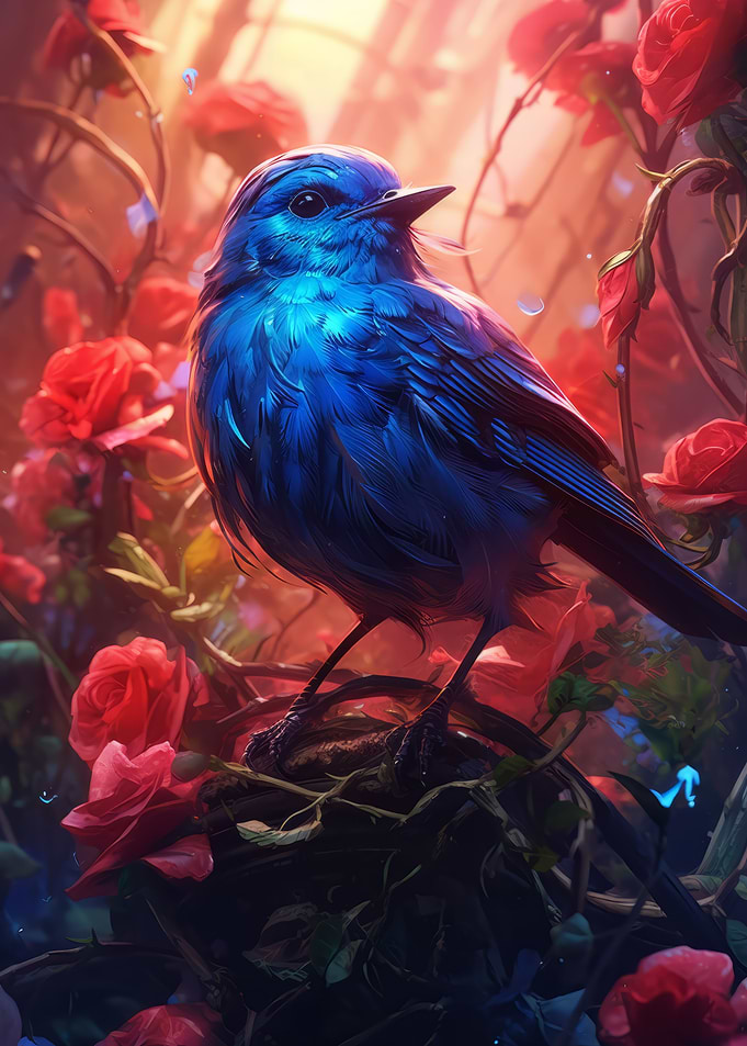 Cute Little Blue Bird