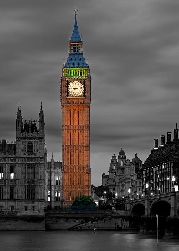 Night photograph Big Ben