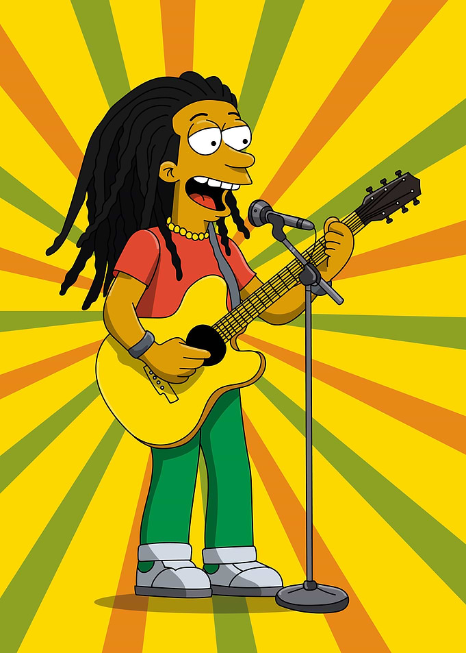 Funny music cartoon