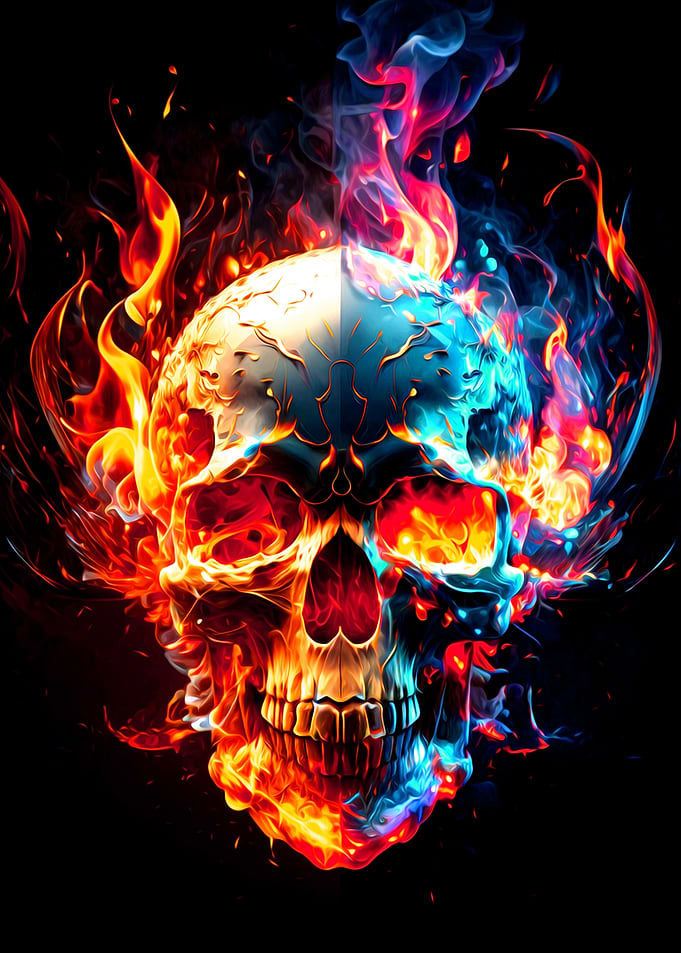 Skull Colorful