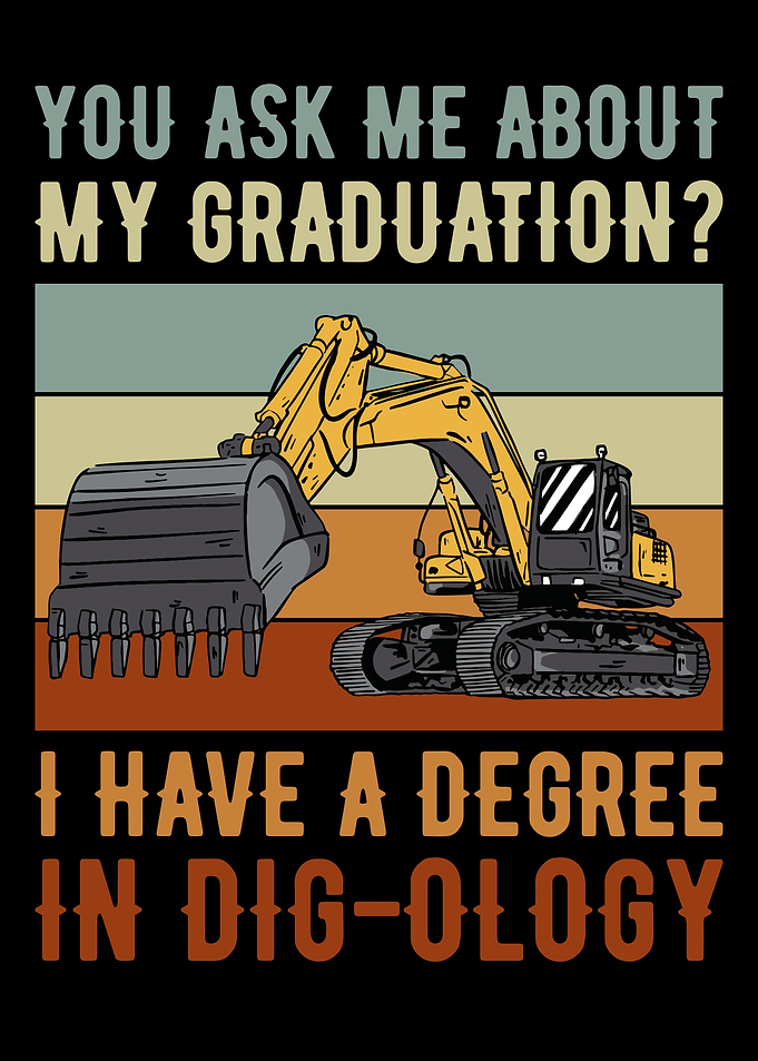 Funny Excavator Retro