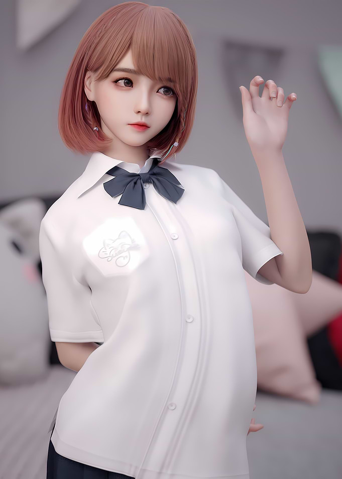 Kawai School Girl Cute