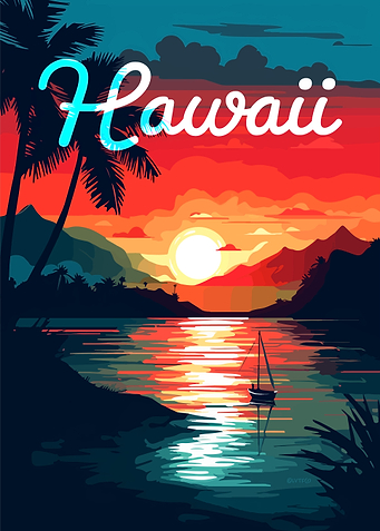 Hawaii Sunset Scene
