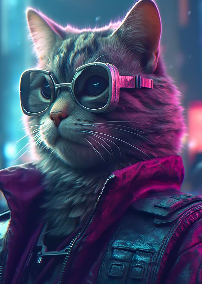 Cat Glasses Jacket Future