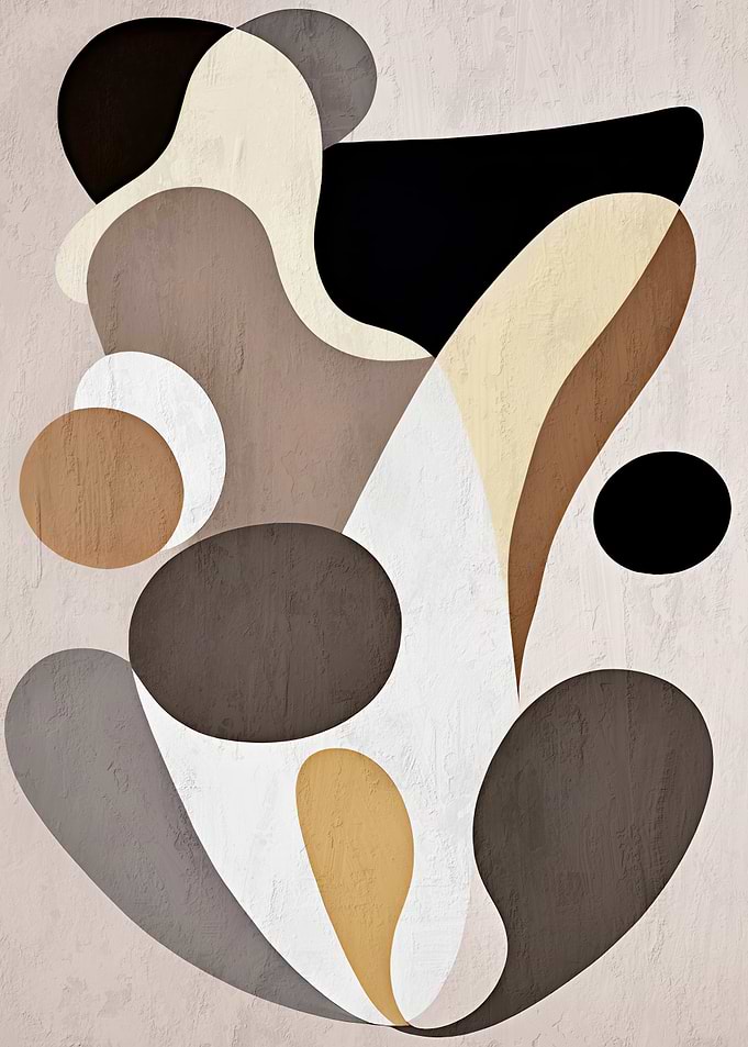 Black and Beige Abstract