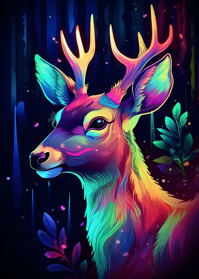 Neon Deer